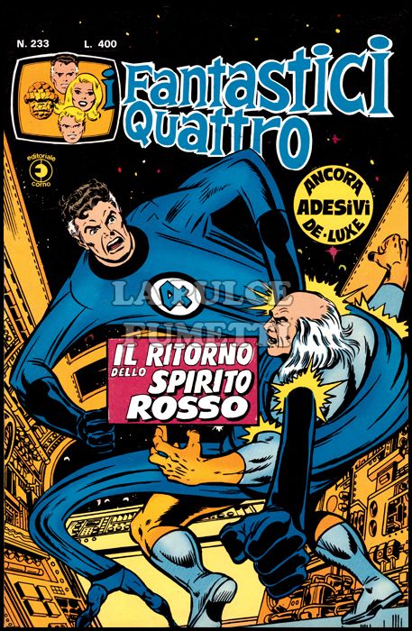 FANTASTICI QUATTRO #   233: IL RITORNO DELLO SPIRITO ROSSO NO ADESIVI